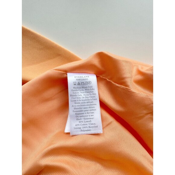 EVERLANE 80's Orange Chiffon Twill Oversized Single Breasted Blazer, Size 00 - Picture 15 of 16
